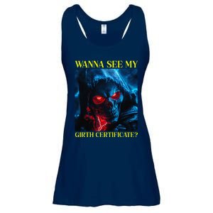 Oddly Specific Funny Girth Certificate Ladies Essential Flowy Tank