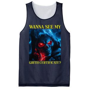 Oddly Specific Funny Girth Certificate Mesh Reversible Basketball Jersey Tank