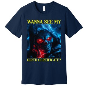 Oddly Specific Funny Girth Certificate Premium T-Shirt