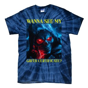 Oddly Specific Funny Girth Certificate Tie-Dye T-Shirt