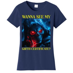 Oddly Specific Funny Girth Certificate Women's T-Shirt