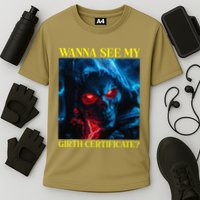 Oddly Specific Funny Girth Certificate Performance Shirt