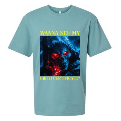 Oddly Specific Funny Girth Certificate Sueded Cloud Jersey T-Shirt