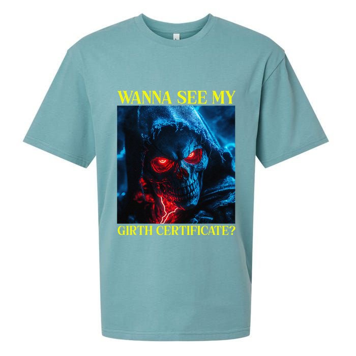 Oddly Specific Funny Girth Certificate Sueded Cloud Jersey T-Shirt