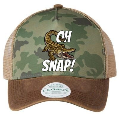 Oh Snap Funny Alligator Gator Crocodile Graphic Adults Legacy Tie Dye Trucker Hat