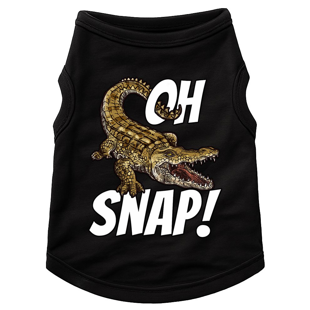 Oh Snap Funny Alligator Gator Crocodile Graphic Adults Doggie Tank