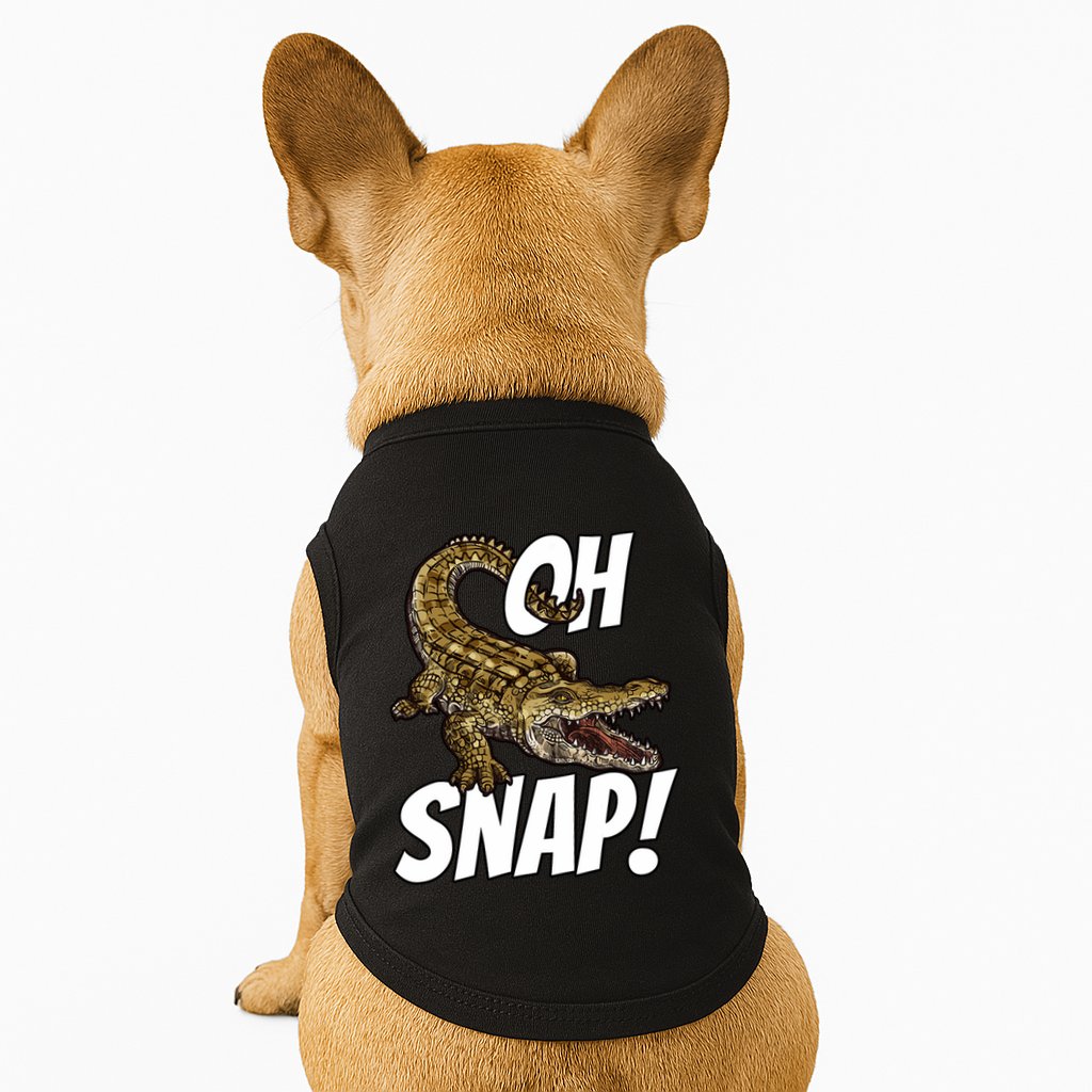 Oh Snap Funny Alligator Gator Crocodile Graphic Adults Doggie Tank