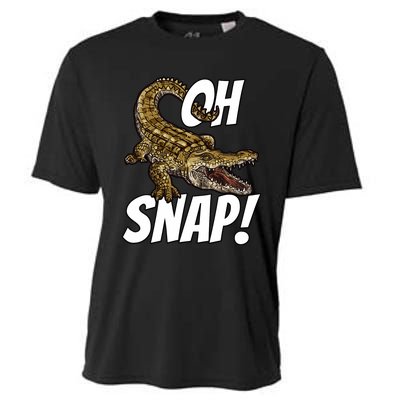 Oh Snap Funny Alligator Gator Crocodile Graphic Adults Cooling Performance Crew T-Shirt