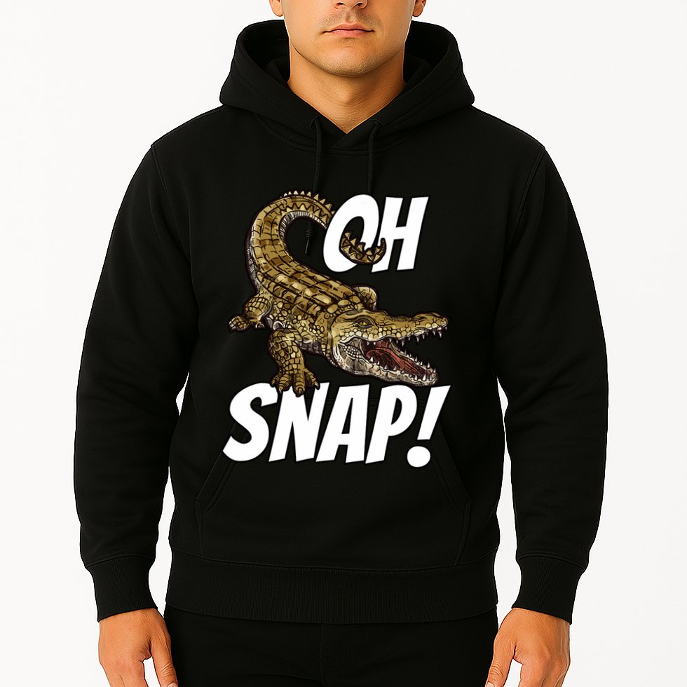 Oh Snap Funny Alligator Gator Crocodile Graphic Adults Hoodie