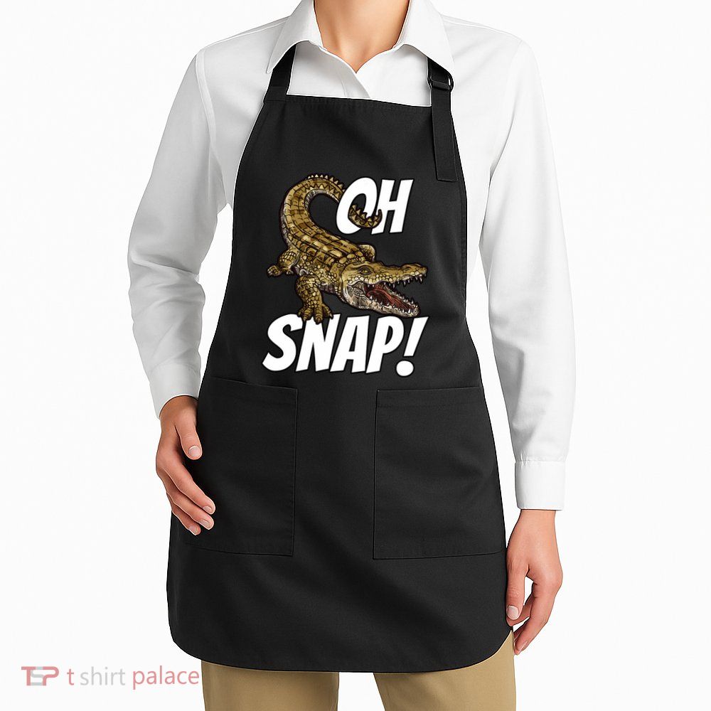 Oh Snap Funny Alligator Gator Crocodile Graphic Adults Apron
