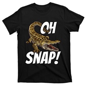 Oh Snap Funny Alligator Gator Crocodile Graphic Adults T-Shirt