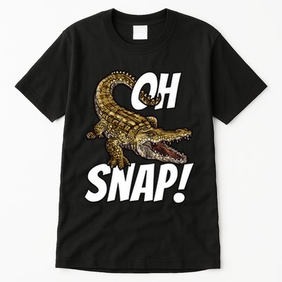 Oh Snap Funny Alligator Gator Crocodile Graphic Adults Tall T-Shirt