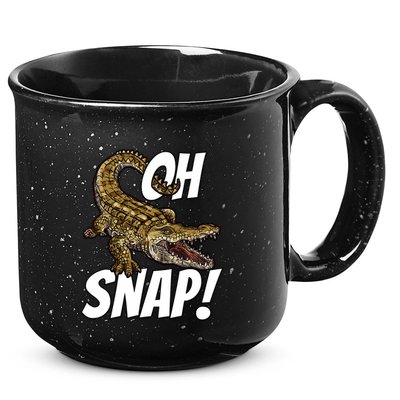 Oh Snap Funny Alligator Gator Crocodile Graphic Adults 15oz Campfire Ceramic Mug