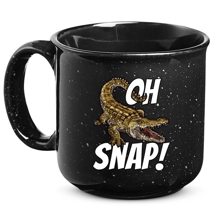 Oh Snap Funny Alligator Gator Crocodile Graphic Adults 15oz Campfire Ceramic Mug