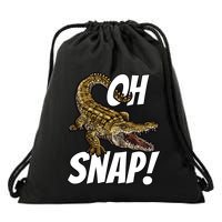 Oh Snap Funny Alligator Gator Crocodile Graphic Adults Drawstring Bag