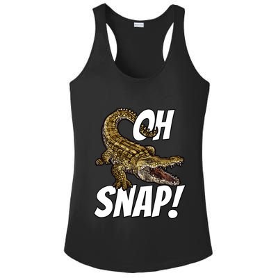 Oh Snap Funny Alligator Gator Crocodile Graphic Adults Ladies PosiCharge Competitor Racerback Tank