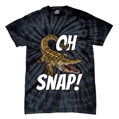 Oh Snap Funny Alligator Gator Crocodile Graphic Adults Tie-Dye T-Shirt