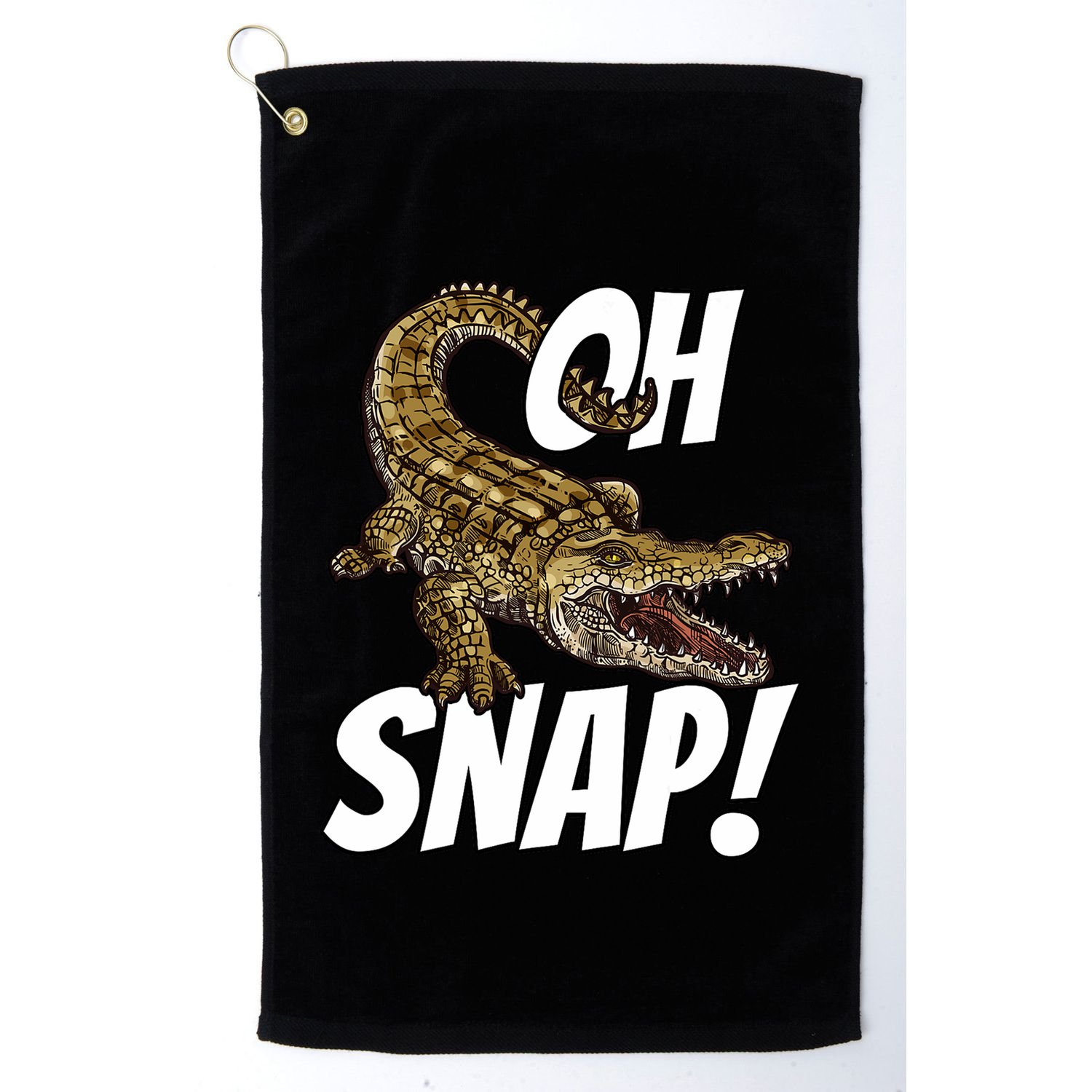 Oh Snap Funny Alligator Gator Crocodile Graphic Adults Golf Towel