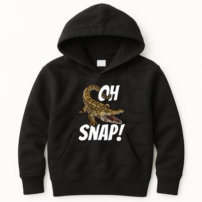 Oh Snap Funny Alligator Gator Crocodile Graphic Adults Kids Hoodie