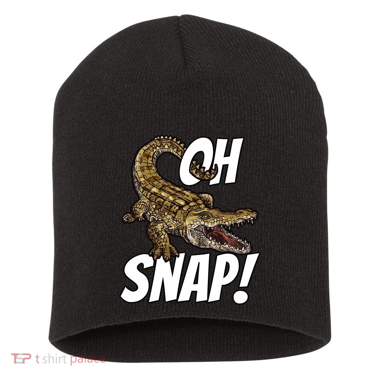 Oh Snap Funny Alligator Gator Crocodile Graphic Adults Short Acrylic Beanie