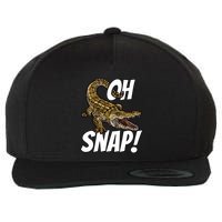 Oh Snap Funny Alligator Gator Crocodile Graphic Adults Wool Snapback Cap