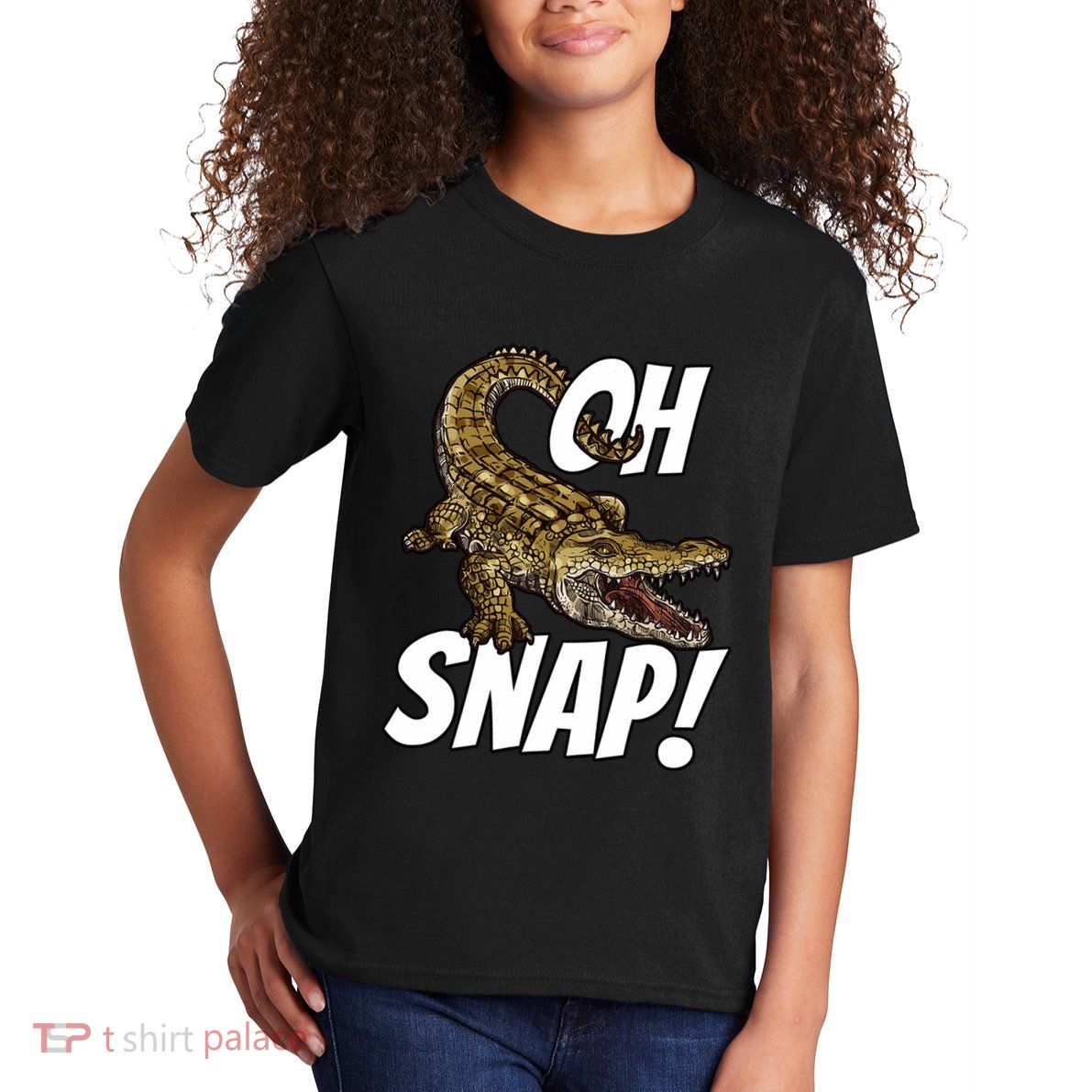 Oh Snap Funny Alligator Gator Crocodile Graphic Adults Kids T-Shirt