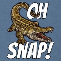 Oh Snap Funny Alligator Gator Crocodile Graphic Adults Garment-Dyed Sweatshirt