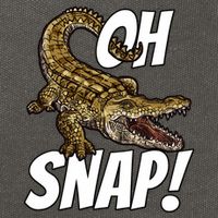 Oh Snap Funny Alligator Gator Crocodile Graphic Adults Cotton Canvas Backpack