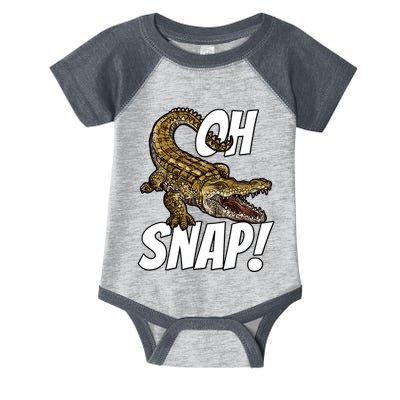 Oh Snap Funny Alligator Gator Crocodile Graphic Adults Infant Baby Jersey Bodysuit