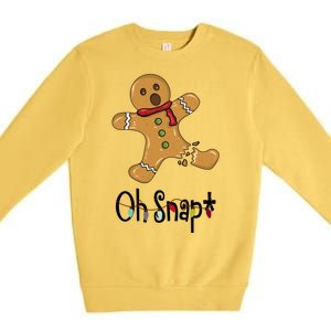 Oh Snap Funny Gingerbread Cookie Premium Crewneck Sweatshirt