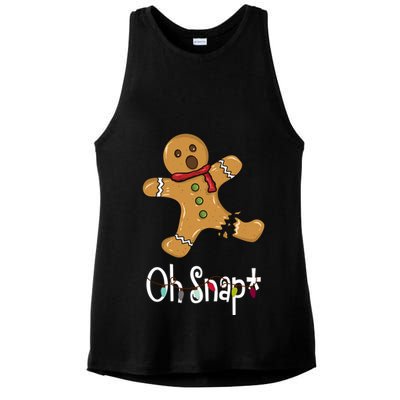 Oh Snap Funny Gingerbread Cookie Ladies PosiCharge Tri-Blend Wicking Tank