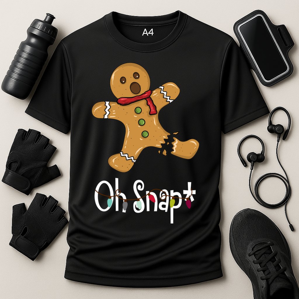 Oh Snap Funny Gingerbread Cookie Performance Shirt