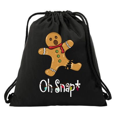 Oh Snap Funny Gingerbread Cookie Drawstring Bag