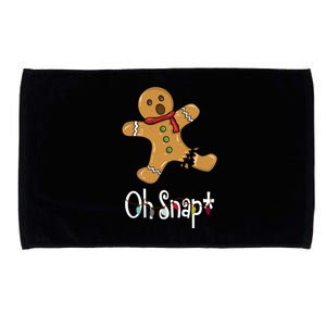 Oh Snap Funny Gingerbread Cookie Microfiber Hand Towel