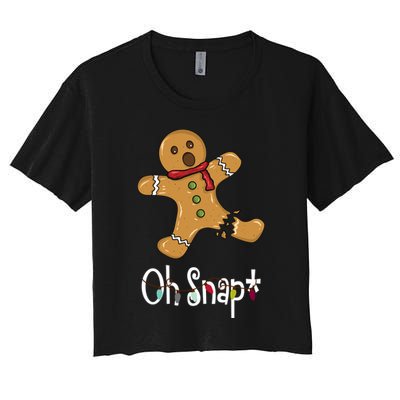 Oh Snap Funny Gingerbread Cookie Crop Top