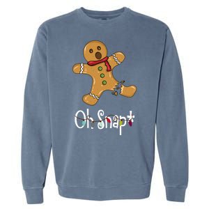 Oh Snap Funny Gingerbread Cookie Garment-Dyed Sweatshirt