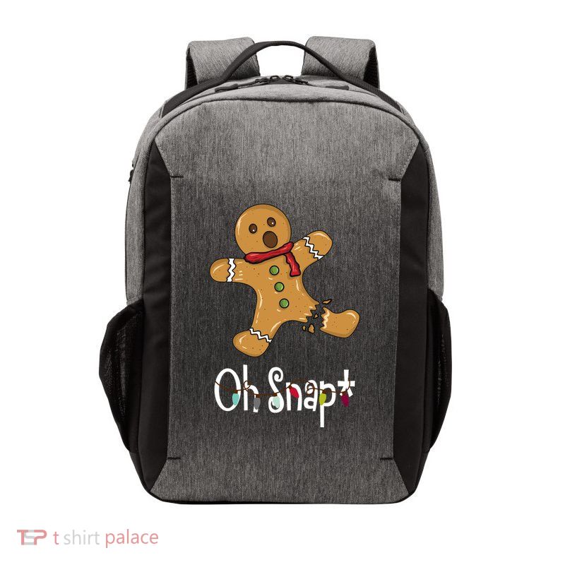 Oh Snap Funny Gingerbread Cookie Vector Backpack