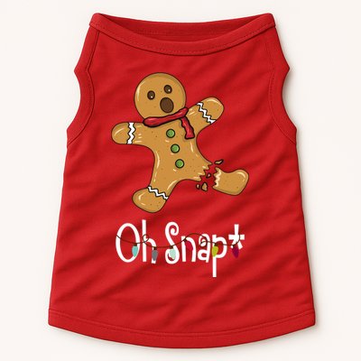 Oh Snap Funny Gingerbread Cookie Doggie Tank
