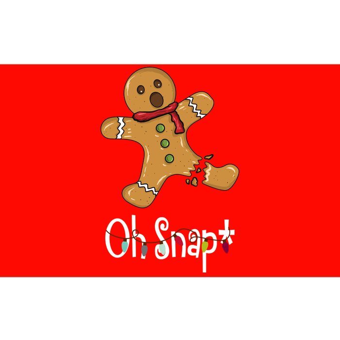 Oh Snap Funny Gingerbread Cookie Bumper Sticker