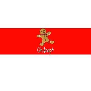 Oh Snap Funny Gingerbread Cookie Bumper Sticker