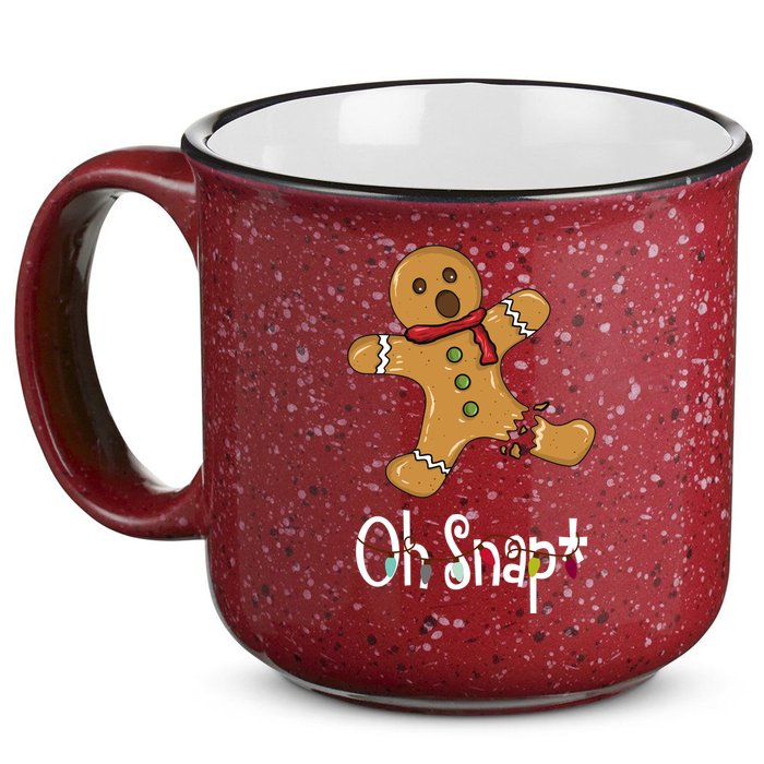 Oh Snap Funny Gingerbread Cookie 15oz Campfire Ceramic Mug