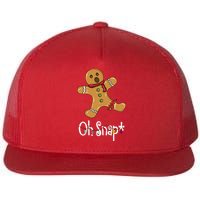 Oh Snap Funny Gingerbread Cookie Flatbill Hat