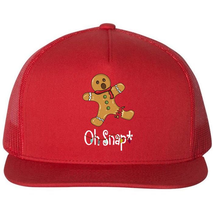 Oh Snap Funny Gingerbread Cookie Flatbill Hat