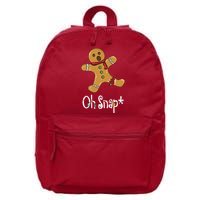 Oh Snap Funny Gingerbread Cookie 16 in Basic Backpack