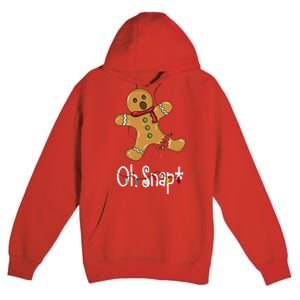 Oh Snap Funny Gingerbread Cookie Premium Pullover Hoodie