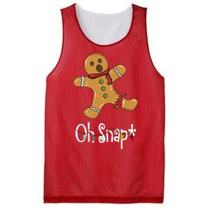 Oh Snap Funny Gingerbread Cookie Mesh Reversible Basketball Jersey Tank