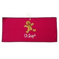 Oh Snap Funny Gingerbread Cookie Large Microfiber Waffle Golf Towel