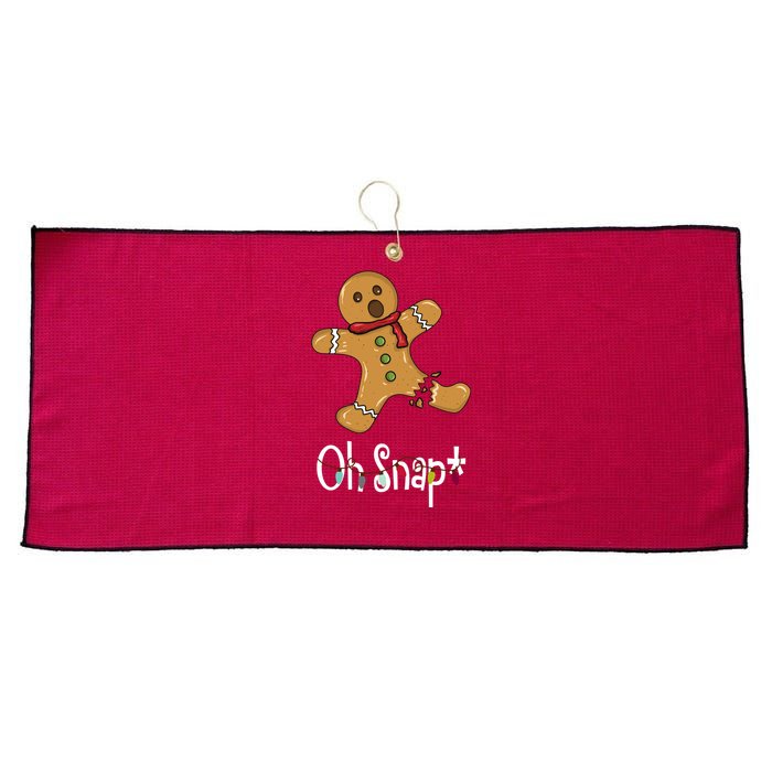 Oh Snap Funny Gingerbread Cookie Large Microfiber Waffle Golf Towel