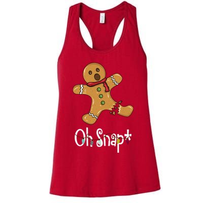 Oh Snap Funny Gingerbread Cookie Womens Tank Top