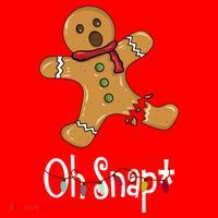 Oh Snap Funny Gingerbread Cookie Short Acrylic Beanie